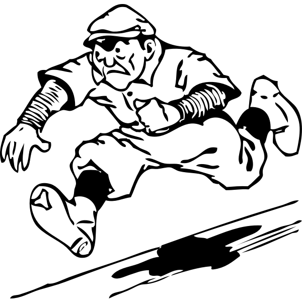 SVG Vector graphics of man running home