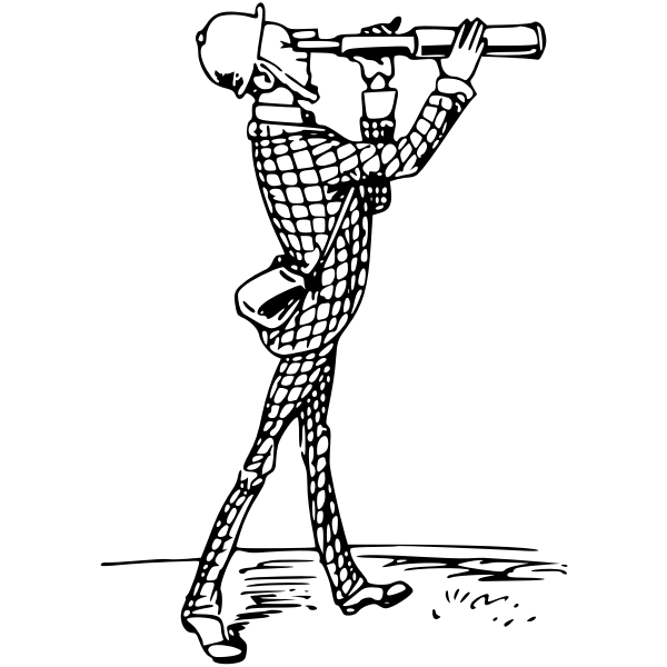 SVG Vector graphics of man with telescope
