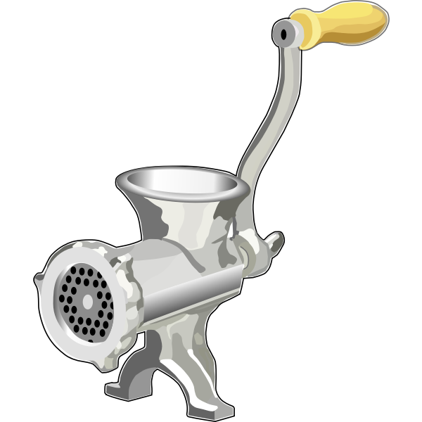 SVG Vector graphics of meat mincing machine