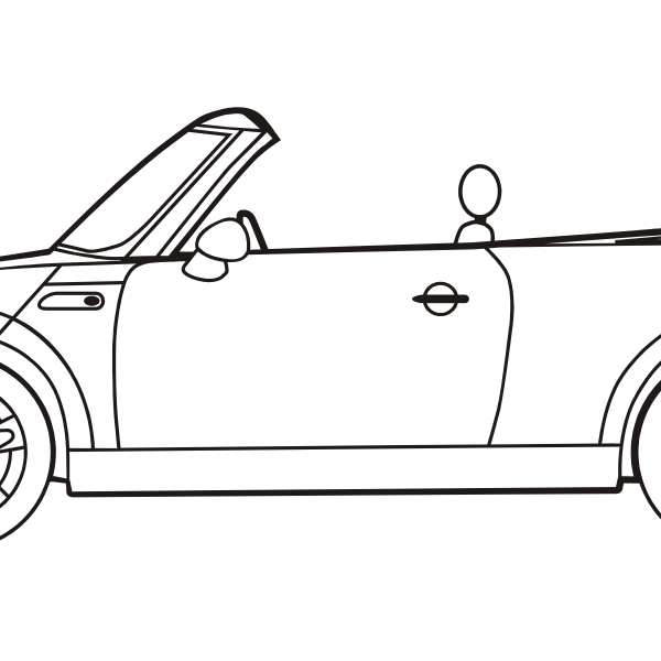 SVG Vector graphics of mini convertible