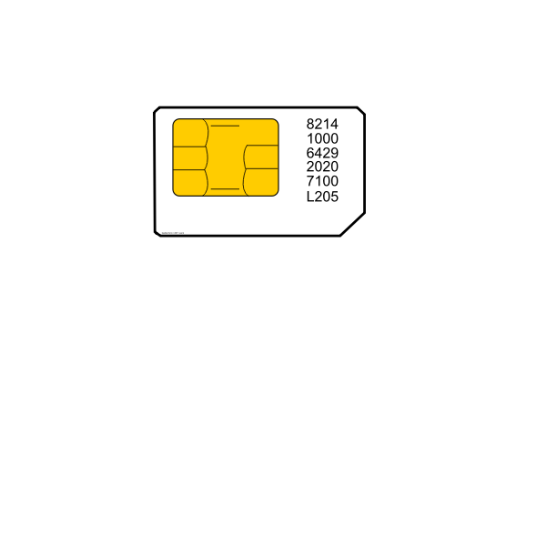 SVG Vector graphics of mobile network SIM card