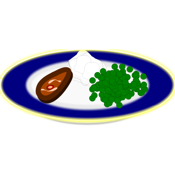 SVG Vector graphics of moderate meal plate