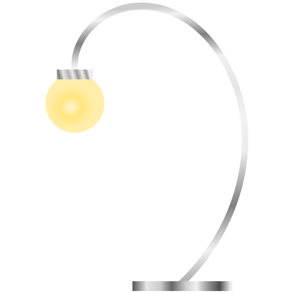 SVG Vector graphics of modern desk lamp with yellow light