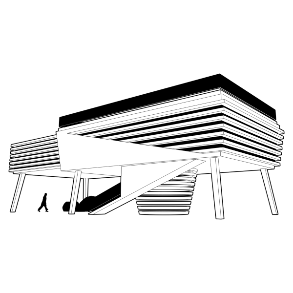 SVG Vector graphics of modernistic museum building