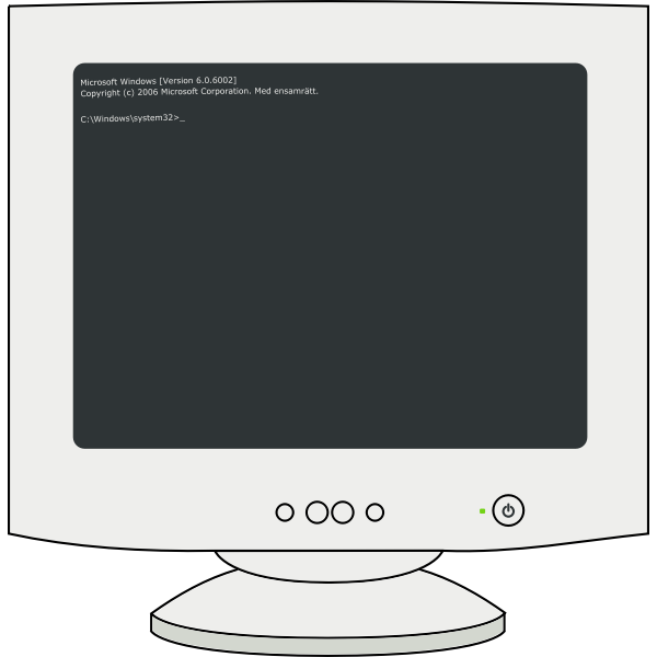 SVG Vector graphics of ms dos computer screen