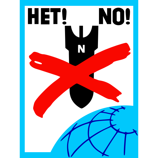 SVG Vector graphics of no war vintage soviet poster