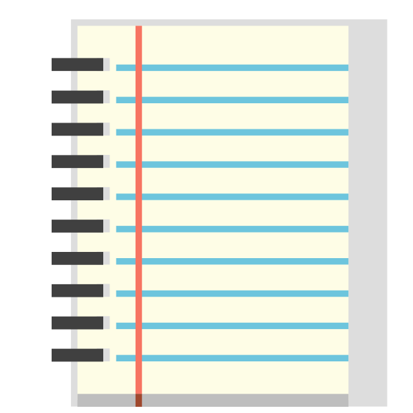 SVG Vector graphics of notebook with spiral binding