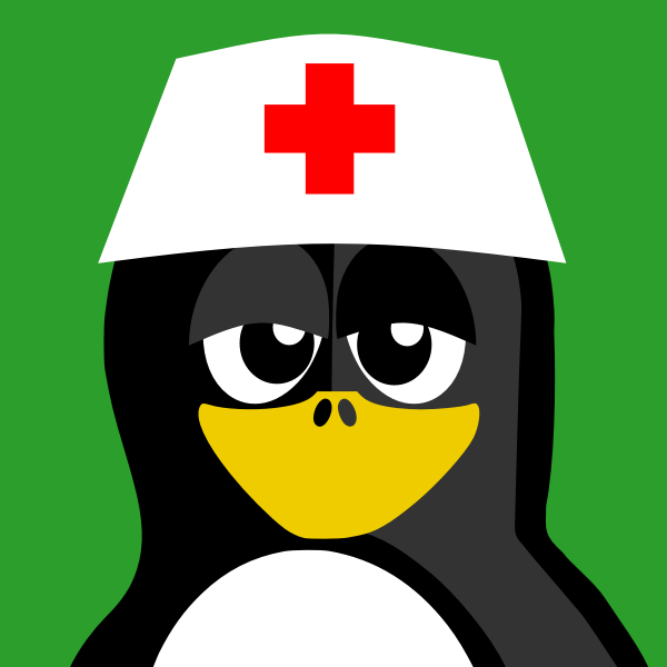 SVG Vector graphics of nurse penguin