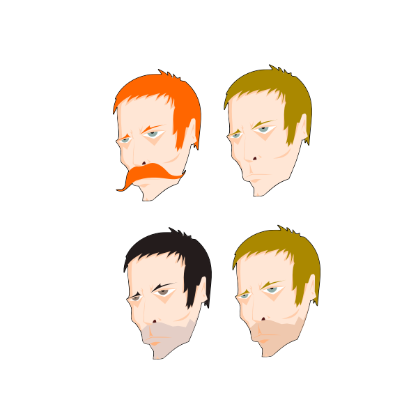 SVG Vector graphics of old man039s head