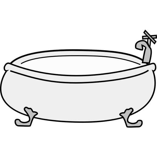 SVG Vector graphics of old style bath tub