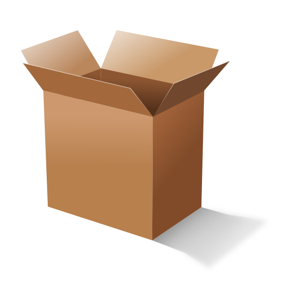 SVG Vector graphics of open carton box