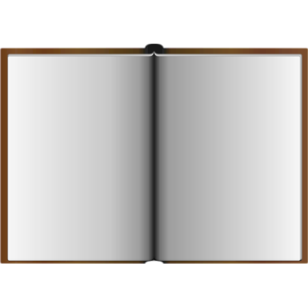 SVG Vector graphics of opened brown book