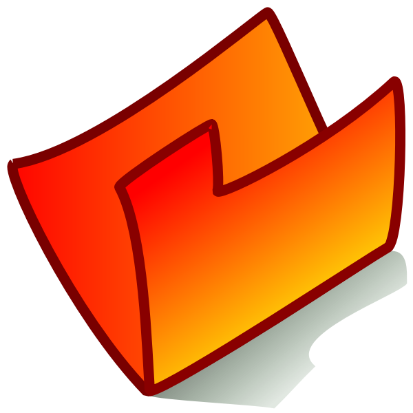 SVG Vector graphics of orange PC folder icon