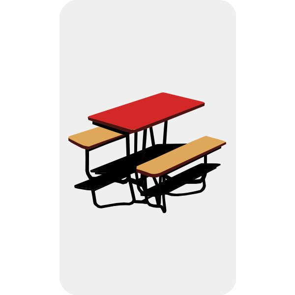 SVG Vector graphics of park bench with a table