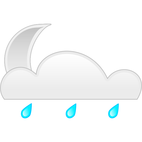 SVG Vector graphics of pastel colored rainy cloud sign