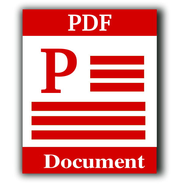 SVG Vector graphics of PDF document computer OS icon