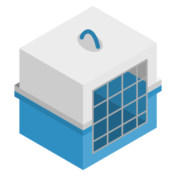 SVG Vector graphics of pet travel cage