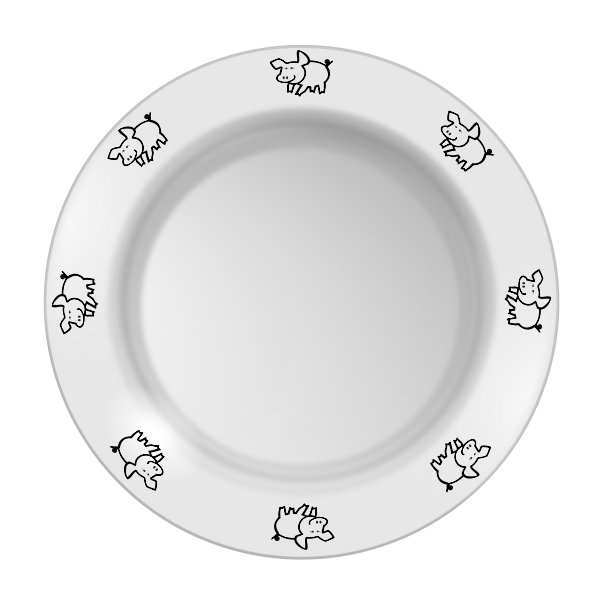 SVG Vector graphics of piggy pattern plate