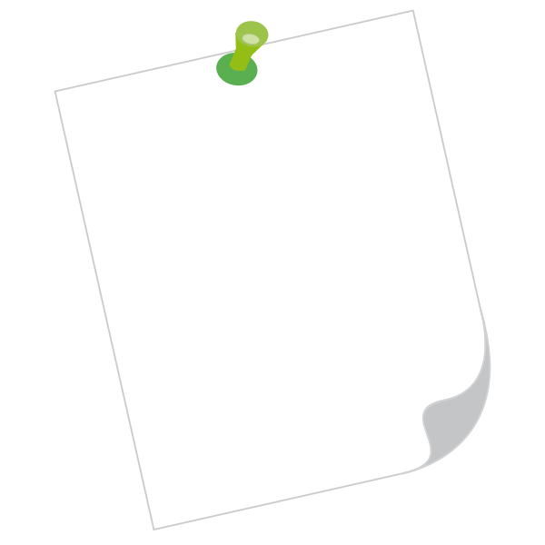 SVG Vector graphics of pinned paper sheet