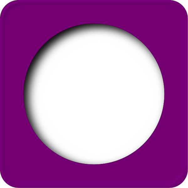 SVG Vector graphics of purple rounded edges border with circular frame inside