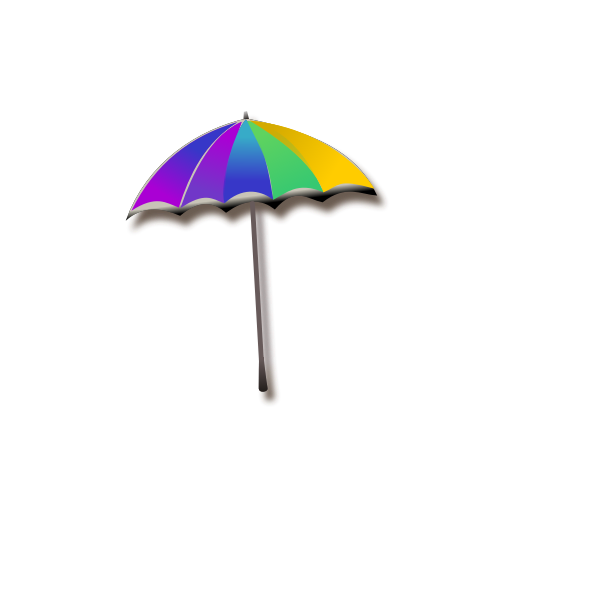 SVG Vector graphics of rainbow umbrella