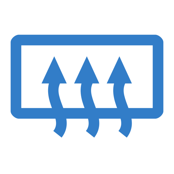 SVG Vector graphics of rear window heating switched on car display icon