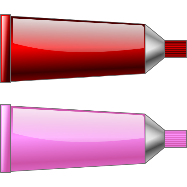 SVG Vector graphics of red and pink colour tubes