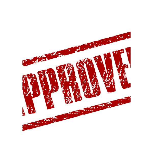 SVG Vector graphics of red approved stamp