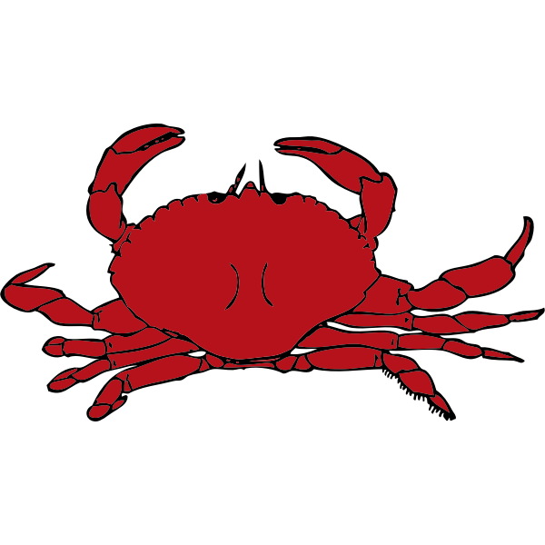 SVG Vector graphics of red crab