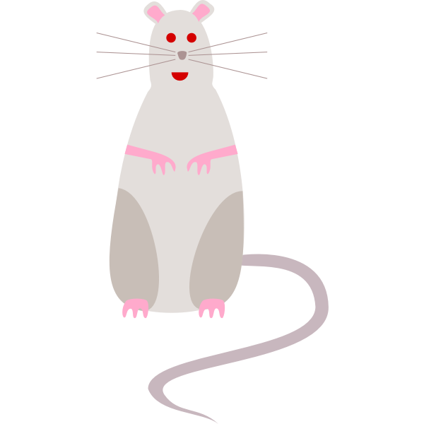 SVG Vector graphics of red-eyed cartoon rat