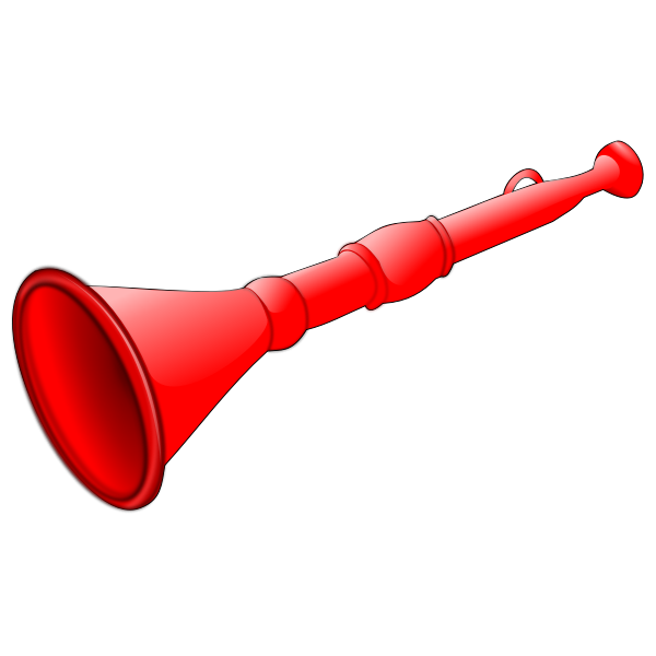 SVG Vector graphics of red horn whistle