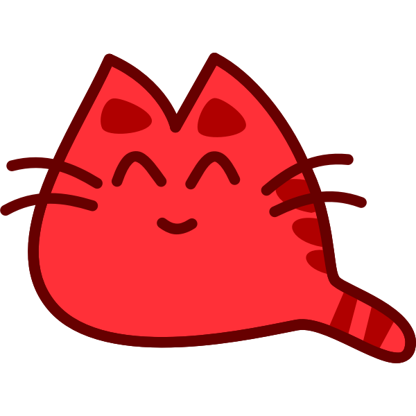 SVG Vector graphics of red kitten
