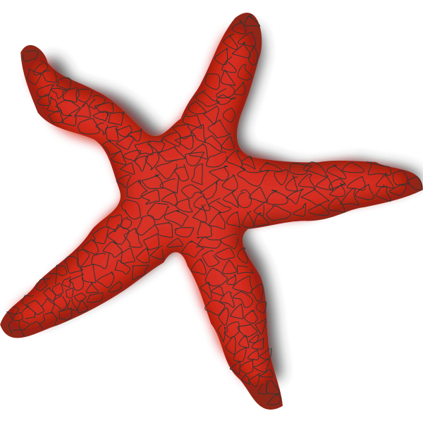 SVG Vector graphics of red starfish