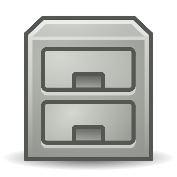 SVG Vector graphics of reflective filing cabinet