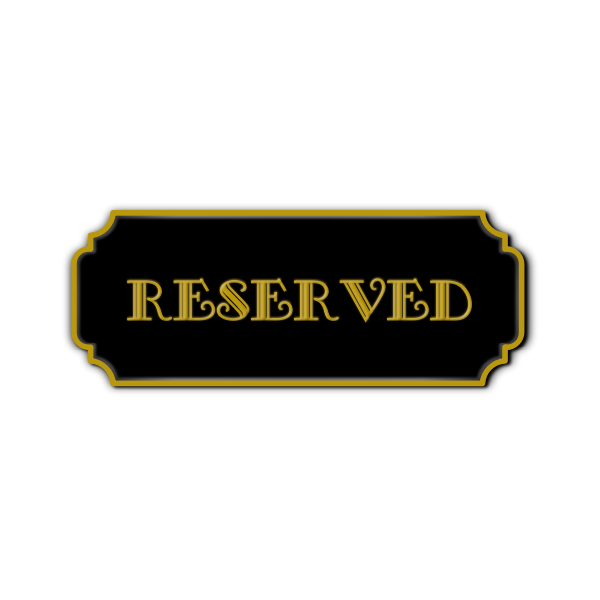 SVG Vector graphics of reserved door sign