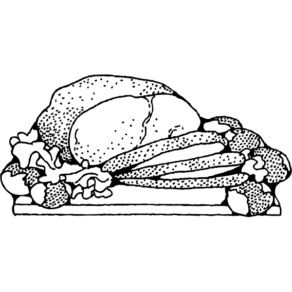 SVG Vector graphics of roast with potatoes