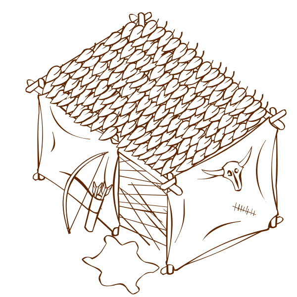 SVG Vector graphics of role play game map icon for a hunter039s tent