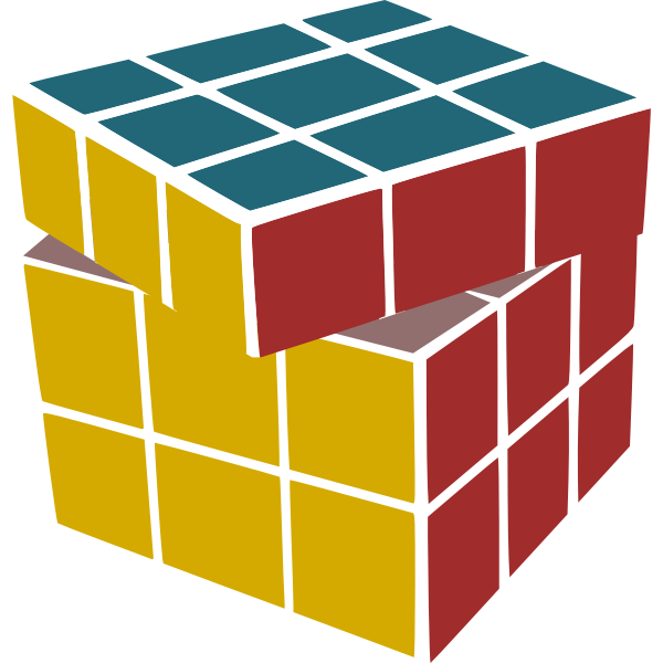 SVG Vector graphics of Rubik039s Revenge with a tilted side