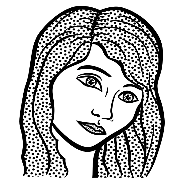 SVG Vector graphics of sad woman039s face
