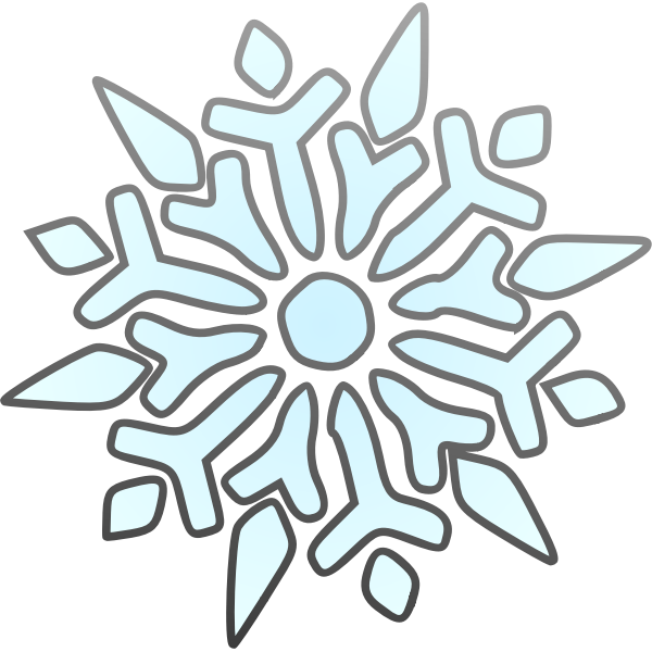 SVG Vector graphics of segmented snowflake