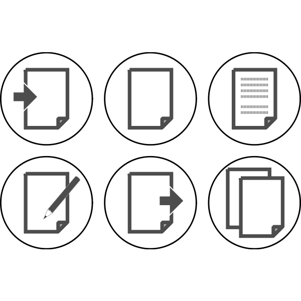 SVG Vector graphics of set of computer OS icon