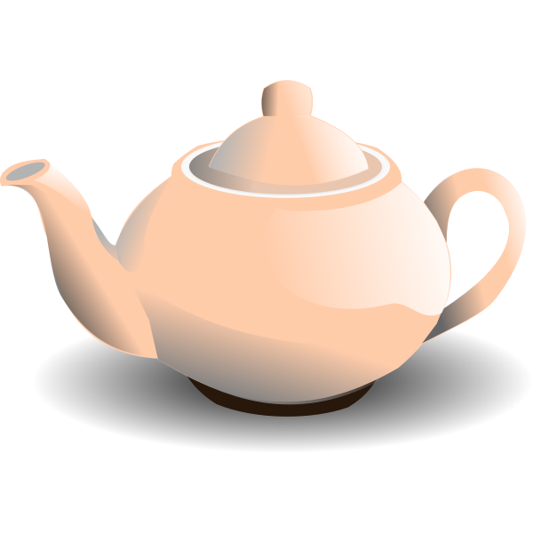 SVG Vector graphics of shiny pink tea pot