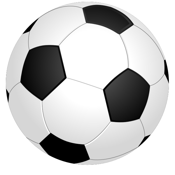 SVG Vector graphics of shiny soccer ball