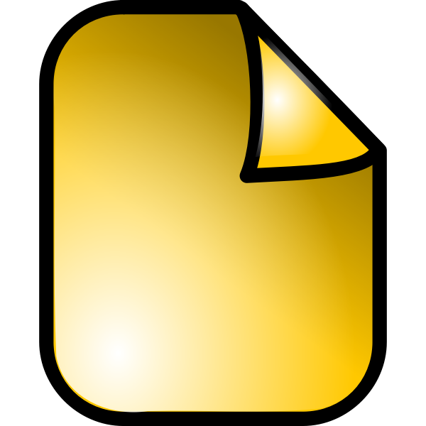 SVG Vector graphics of shiny yellow document web icon