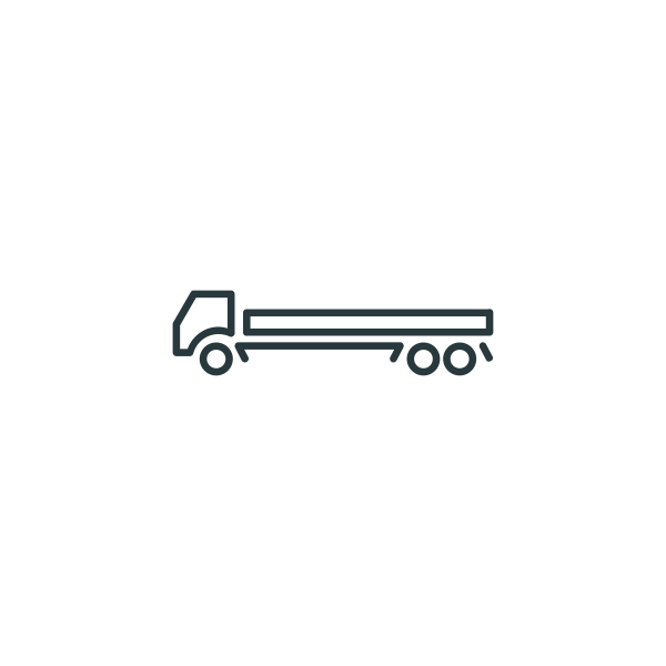 SVG Vector graphics of single unit truck pulling a trailer