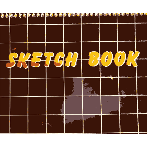 SVG Vector graphics of sketch book cover