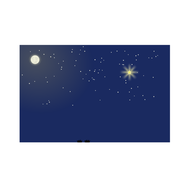 SVG Vector graphics of skies with shiny star