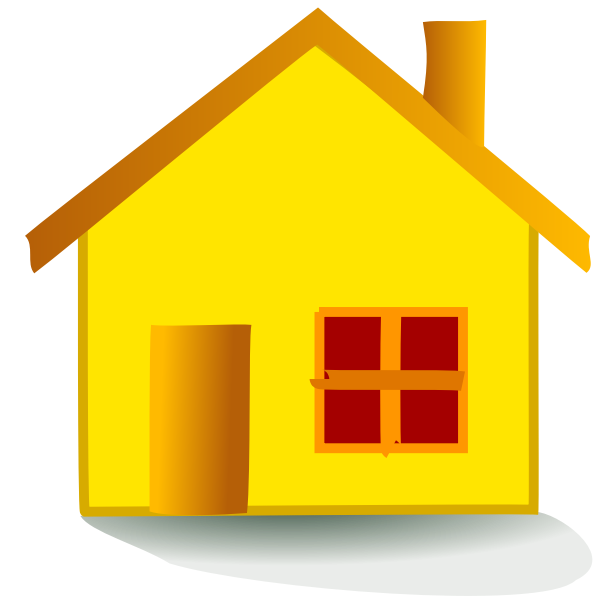 SVG Vector graphics of small orange house icon