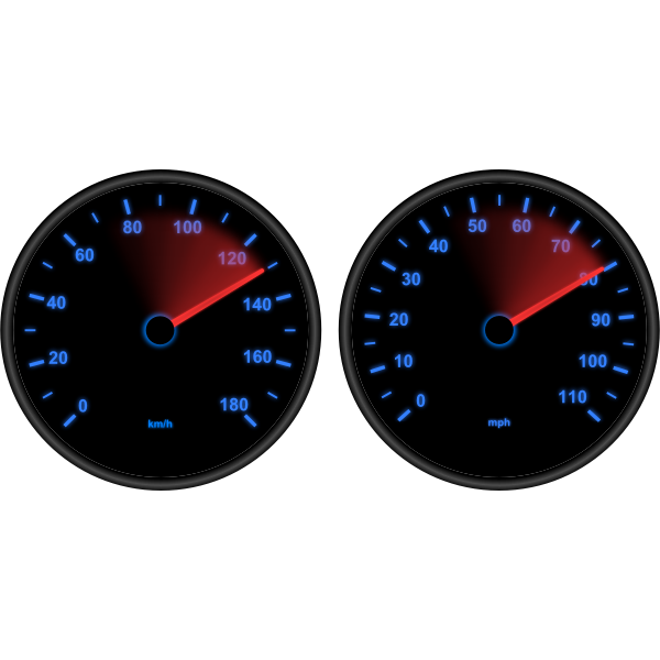 SVG Vector graphics of speedometers