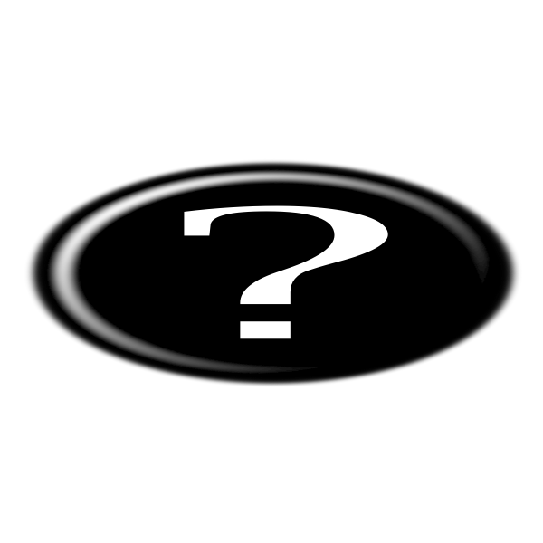 SVG Vector graphics of squashed question mark button